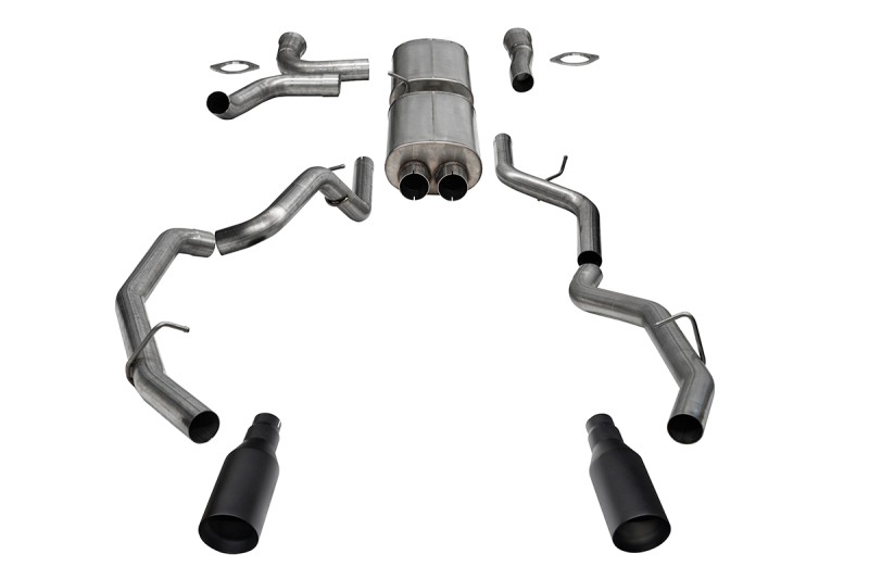 RAM 1500 Performance Exhaust - Dual Rear Exit - CORSA Performance - Cat Back Sport - Black - `25-`26
